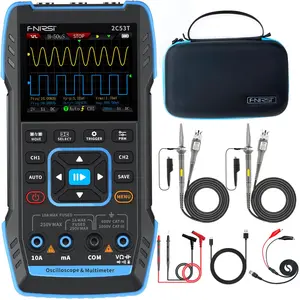 FNIRSI 2C53T Upgraded Handheld Oscilloscope  50MHz Bandwidth  3IN1 Digital Oscilloscope Multimeter DDS Generator  250MS/s Sampling Rate  19999 Counts  Voltage  Current  Capacitor  Resistor  Diode Test