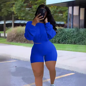 Sunken Stripe Solid Color, Summer Womenswear Off-the-shoulder Two-piece Set