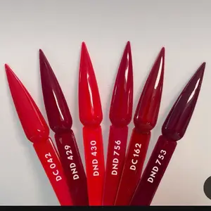 DND RED colors Gel ONLY 6 colors to pick nail care nail art valentine red christmas nail color nails press