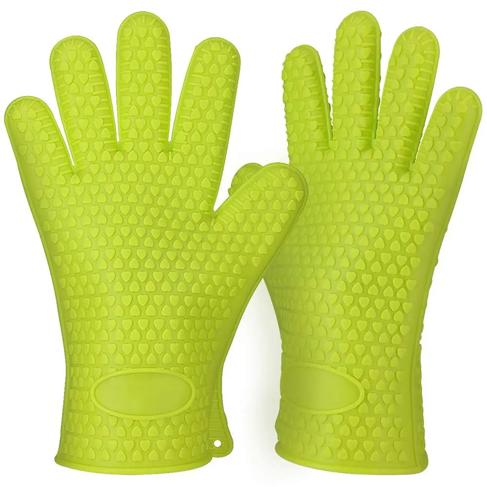 ProGrade Silicone Oven Mitts - Heat-Resistant Ventilated Kitchenware Gloves with Adjustable Ventilation for Cooking, Grilling - Safe Handling of Hot Pots, Pans, Bakeware