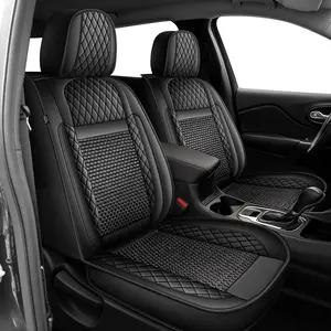 For Ford/Chevy/Nissan/Hyundai/Toyota/Kia/Honda/Cadillac/Dodge/Jeep/vW/Mazda/Acura  Car Seat Covers, Premium Universal for  SUVs, Trucks, and Vans,,Leather WaterproofEasy Installation for Most 2/5-Seat