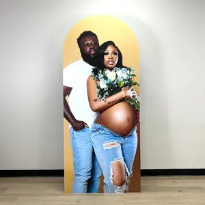 StickyWallVinyl Photo Backdrop for Event Decor - Lifesize Photo Board - Sizes 5ft to 8ft - Perfect for Baby Showers, Birthday, Wedding