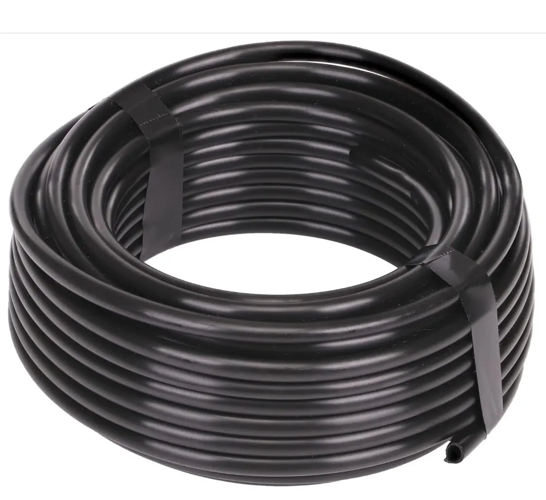 016005P 1/4-Inch Drip Irrigation Supply Tubing, 50-Foot, for Irrigation Drippers, Drip Emitters, and Drip Systems, Black Polyethylene