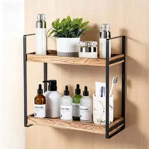2-Tier Vanity Counter Tray Shelf - Space-Saving Bathroom Sink Organizer for Coffee Bar and Restroom Decor - Kitchen Countertop Storage with Multi-Purpose Use - Reusable Tray for Bathroom and Kitchen