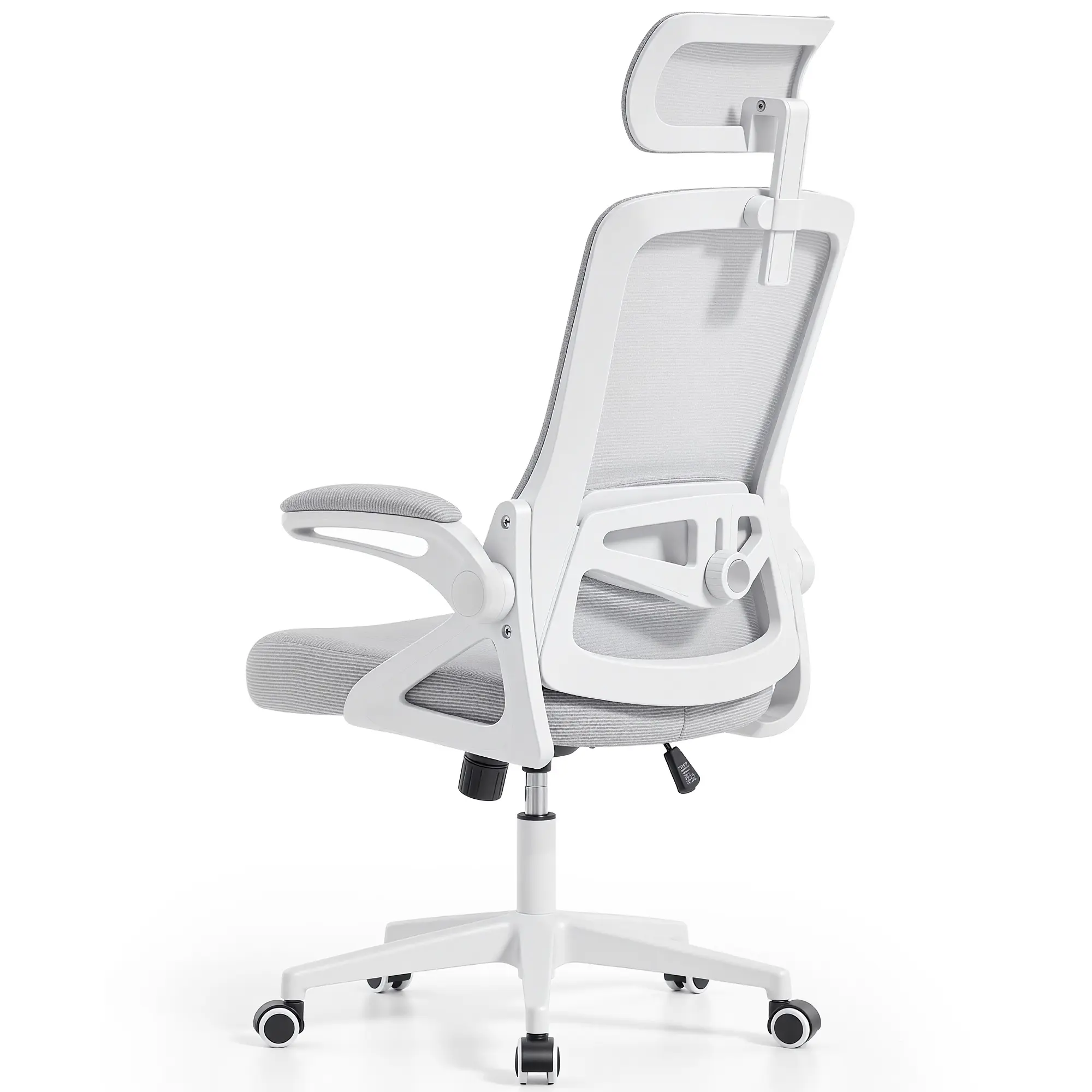 Ergoreal Heavy Duty Ergonomic Office Chair, 400 lb Capacity, High Back Mesh Desk Chair with 2D Headrest, Lumbar Support and Space-Saving Armrests