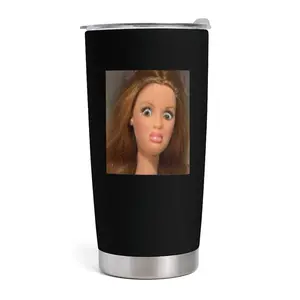 Funny Disgusted Doll Face 20oz Tumbler, Funny Doll Meme Tumbler, Travel Coffee Cup, Hilarious Coffee Cup Gift for Mom, Dad, Coworker or Friend, Kitchen Drinkware, Gift for Friends