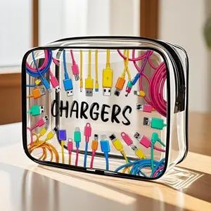 Large Capacity Transparent Travel Makeup Bag-Portable Multi-Functional Organizer for Cosmetics, Pills & Outdoor Toiletry Storage