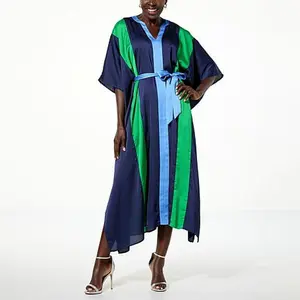 Iman Global Chic Belted Caftan Dress