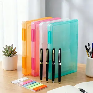 Simple Desktop A4 File Box, Paper Storage Box, Waterproof Transparent Plastic Receipt Organizer, Essential Office Student Document Holder, Office Accessories