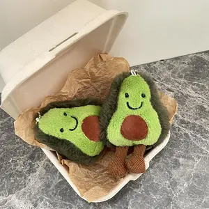 Avocado Design Plush Pendant, 1 Count Cute Avocado Plush, Fruit Shaped Bag Decoration, Birthday Gift for Friends, Home Decoration, Cute Soft Keychains