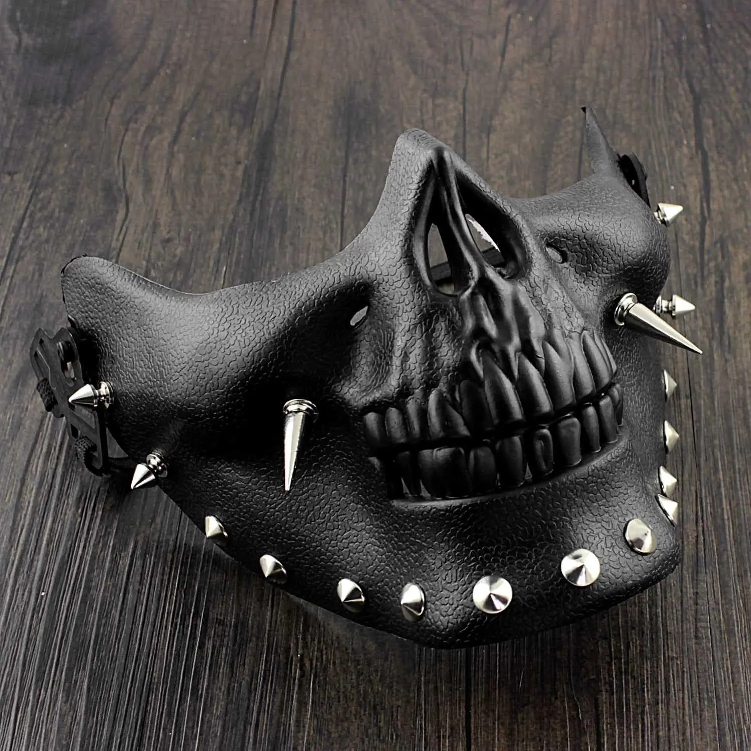 Men's Steampunk Gothic Metal Skeletal Spike Half Masquerade Mask - Fashion Accessory for Party, Halloween Party Cosplay, Accessories, Adjustable Fit