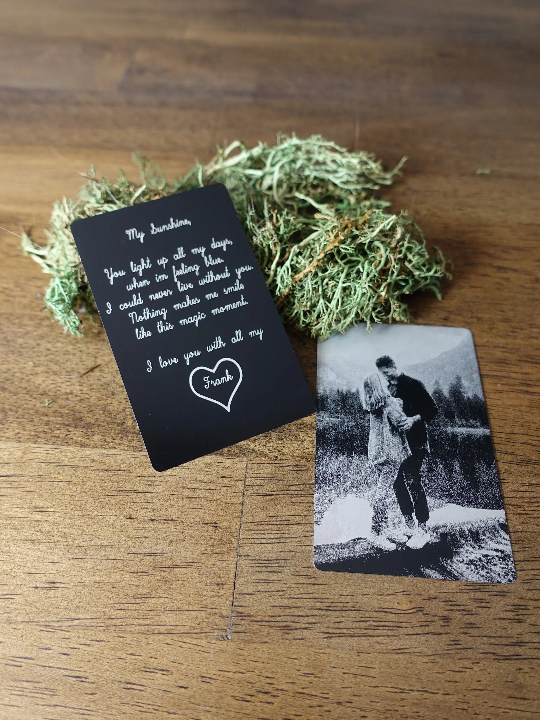 Custom Photo Wallet Card | Personalized Laser Engraved Metal