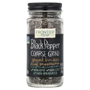 Frontier Co-op Black Pepper, Coarse Grind, 1.76 oz (50 g)
