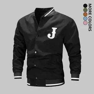 Fashionable baseball jacket — casual streetwear with letter embroidery; a unisex (button-style) campus-style jacket for men; men’s fashion suit jacket; long-sleeved, elegant, personalized jacket for men; zippered men’s autumn jacket GARMENTARY