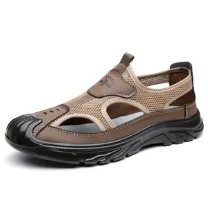 Mens Stitched Slippers Outdoor Sandals Sports Wearable Breathable Shoes Boy Footwear Hip Pedal Walking White,summervibes