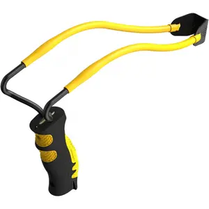 Ambush Slingshot with Lightweight Compact Design, Pocket Sized Slingshot Includes Brushed Leather Pouch, & Ammo