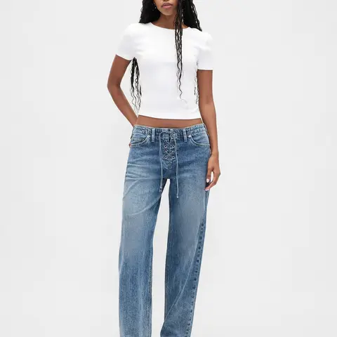 Gap Women's Low Rise Lace-Up '90s Loose Jeans