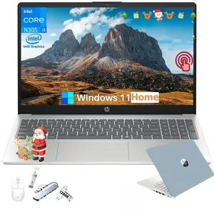 HP 15.6''  Touchscreen Laptop Computer - Windows 11 Home, AI Copilot, up to 32GB RAM + 512GB SSD, 15.6'' FHD Anti-Glare Touchscreen (1920 x 1080), Intel 8 Core i3-N305, Intel UHD Graphics, WiFi-6, Bundle Accessory