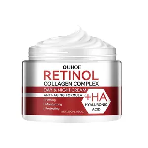 Retinol Collagen Face Cream with Hyaluronic Acid & Vitamins C&e, Moisturizing Gel for All Skin Types, & Soothing Formula Face Tightening Cream