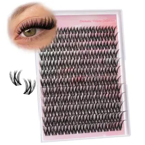 Flaunt Cluster Lashes Short 10-18MM Lash Clusters Wispy Eyelash Clusters Ultra-Dense Cluster Eyelash Extensions Wet Look Individual Lashes DIY Natural Clusters