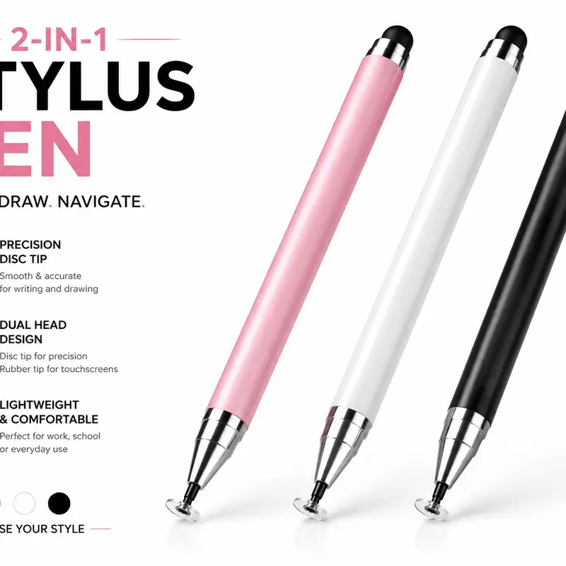 Capacitive Touchscreen Pen - 1-3PCS Universal 2-in-1 Stylus, Phone & Tablet Computer Accessories for Electronic Devices