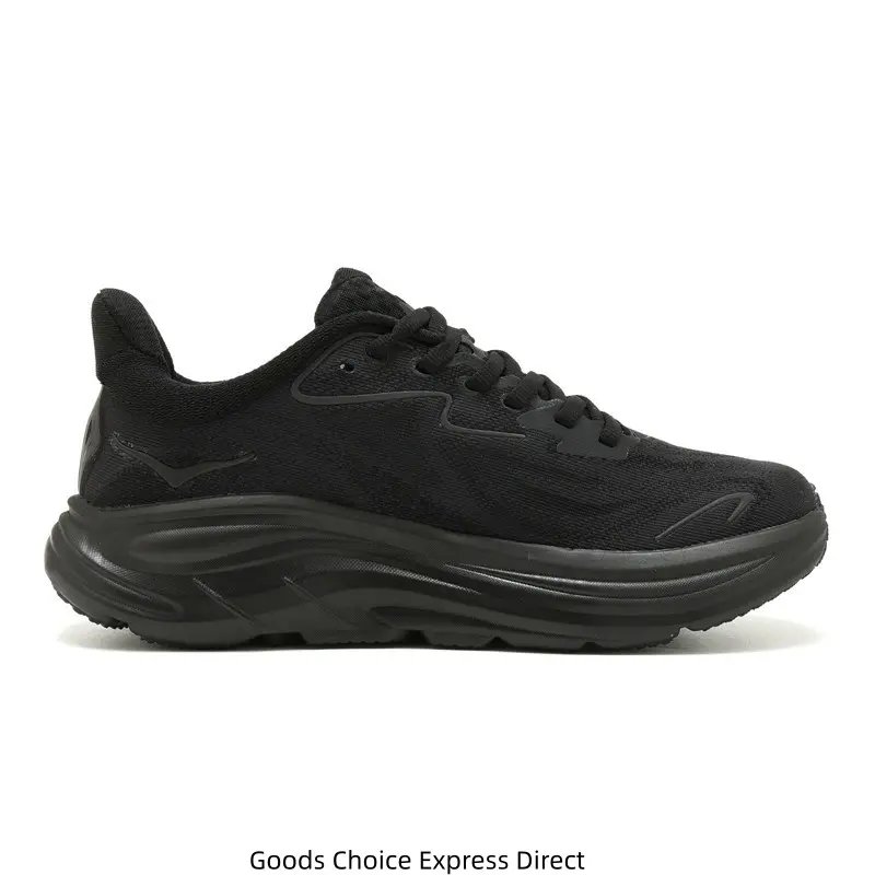 New Unworn Black Mesh & Foam Low-Top Running Shoes with Box – Lightweight Cushioned Sole, Breathable Upper, Casual Sport Sneakers for Men & Women