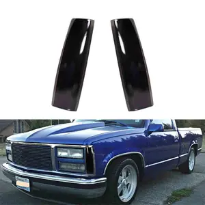 2PCS Smoked Lens Front Side Marker Corner Lights Housings For GMC Yukon Suburban 1992 1993 Replace OEM 5975200, 5975199