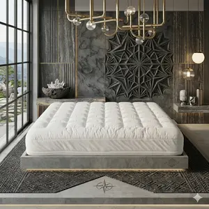 4 Inch Queen Mattress Topper for Back Pain Relief, Extra Thick Plush Bed Topper with Pressure Relief Comfort, Breathable Mattress Pad for Side Sleepers, Supportive Cushion Layer to Revive Old Mattress