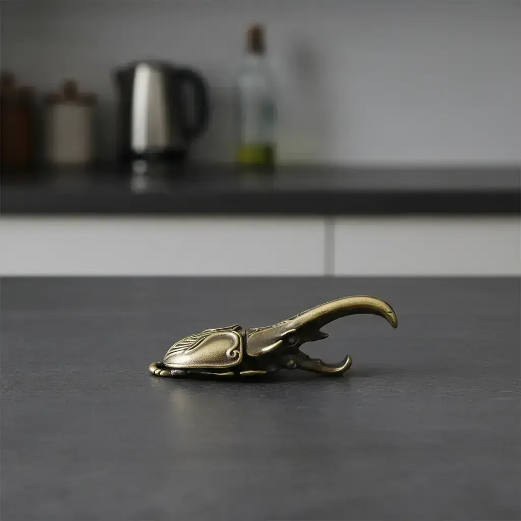 Vintage Metal Beetle Design Bottle Opener, 1 Count Creative Metal Beverage Can Opener, Portable Beer Can Opener, Kitchen Tool for Outdoor Use