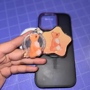 Starry Fox Phone Grip |Autumn Fox Lover Magnet Phone Holder, Acrylic Fox Phone Grip, E-Reader Kindle Kobo Accessories, Kawaii Kitsune Stars  Kawaii Cellphone Smartphone Stand Mount Magnetic