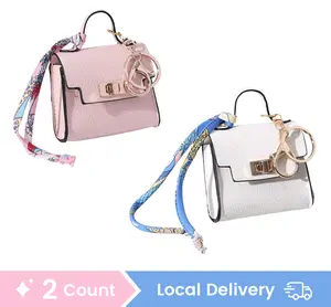 2PCS Mini Coin & Lipstick Pouch Set – Waterproof PVC, Cute Keychain Organizer for Earbuds & Essentials Beaded Snake