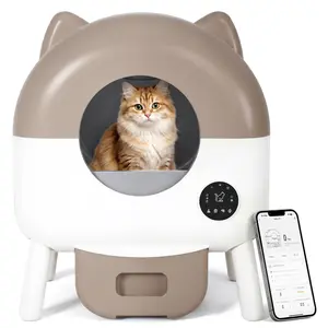 Warcat LED Adjustable Lighting Automatic Cat Litter Box, Self-Cleaning with App Control & 2.4GHz WiFi, Safety Sensor Protection, Odor-Free Extra Large Capacity for Multiple Cats #TikTokShopDealsforYouDays #DealsForYouDays