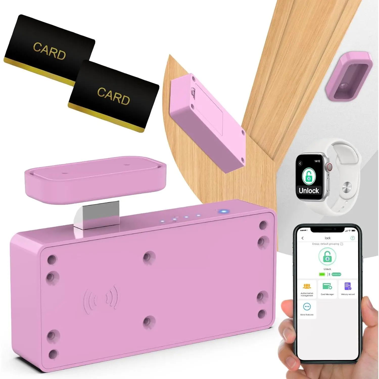 Smart Cabinet Lock,  RFID Electronic  Drawer Locks,  Proofing  Safety Cabinet Locks for Liquor Cabinet Locker Drawer Cupboard Desk Dresser Adults