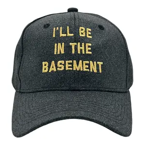 Ill Be In The Basement Hat Funny Sarcastic Novelty Cap Funny Hats Funny Sarcastic  Novelty Caps for Men Black - Standard