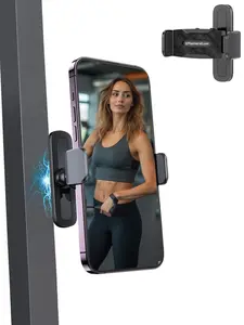 Gym Portable Magnetic Phone Holder, 360 Degree Adjustable Magnetic Phone Mount for Gym Attach to Metal Surface, Fitness Equipment Accessories for Home Gym Smartphone Cellphone Stand