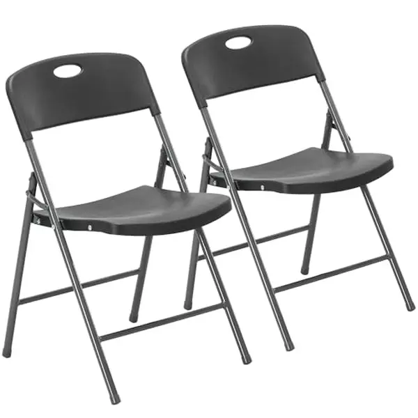 Plastic Folding Chairs Heavy Duty, Ergonomic Stackable Dining Chairs with 330 LB Capacity, Portable Seating for Home Office Conference Wedding Party Patio Garden Indoor Outdoor