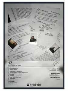 XXXTENTACION - 17 Bundle Album Poster Print, No Frame