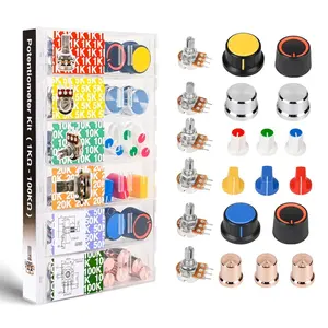 75PCS Potentiometer Kit with Rotary Knobs – 1K–100K Linear Pots for Guitar Pedals & Electronics
