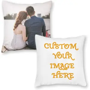 Custom Pillow Case with Picture Personalized Velvet Pillow Cover with Photo Gifts for Boyfriend Girlfriend Family