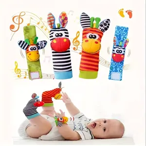 4pcs/2pcs Interactive Baby Toys with Sound, 4pcs/2pcs, Perfect for Halloween, Christmas, Thanksgiving Gifts, Cute Newborn Plush Toys and Infant Rattles