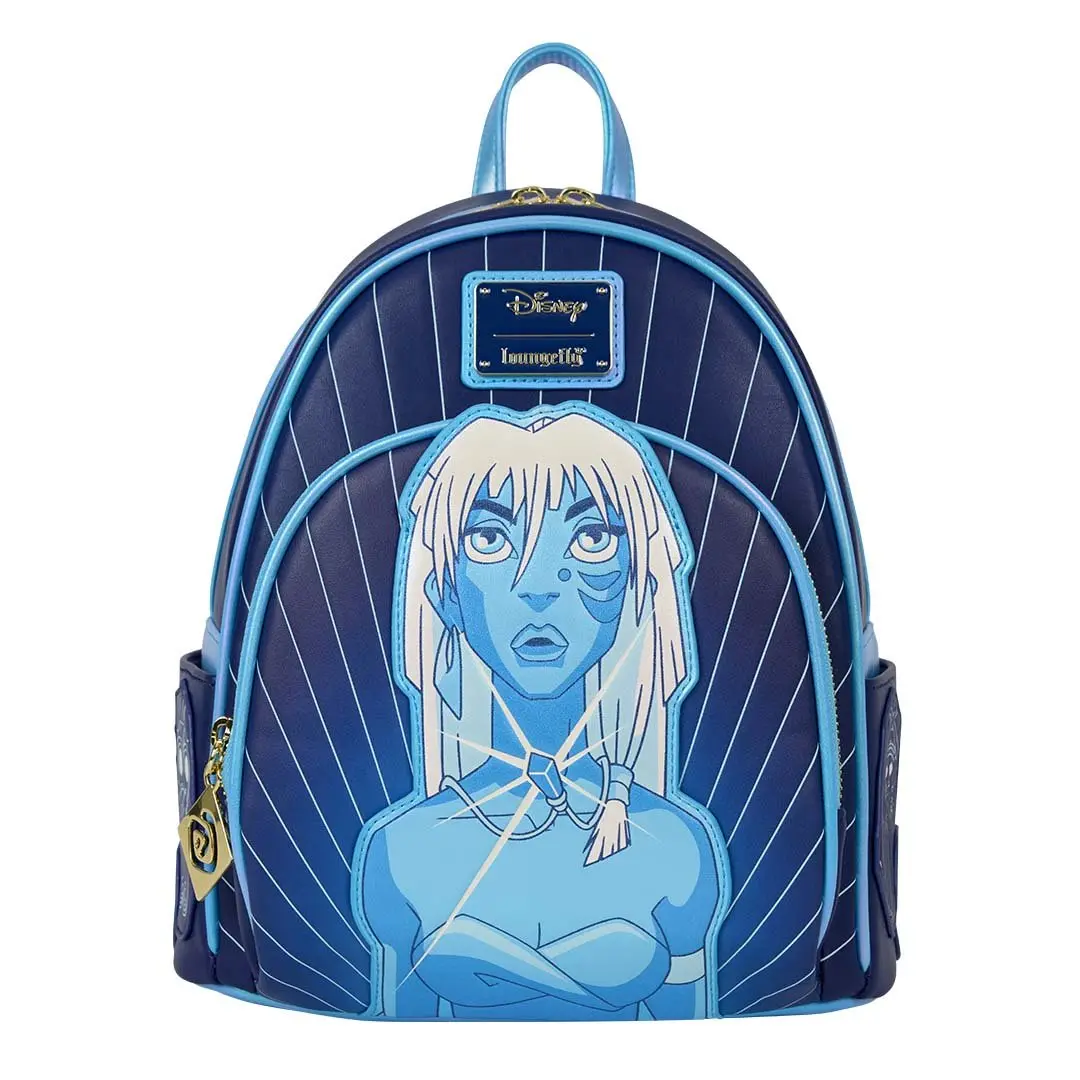Loungefly Disney Atlantis: The Lost Empire Kida Glow Animated Face Mini Backpack - Adult Functional Backpack, 9"w x 10.5"h x 4.5"d, Adjustable Shoulder Strap, Animated Face Backpacks