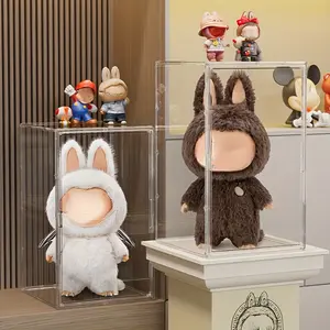 Heavy-Duty Dustproof & Scratch-Resistant Collector's Showcase Box for Action Figures Dolls Collectibles Anime Manga Free Safe Storage Organizer for Home Cute Cartoon Figurine Resin Animal Sculptures