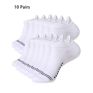 10/20Pairs Women's Compression Running Socks,  Ankle Support Sports Socks, Low Cut Cushioned Athletic Socks, Track Socks for Comfort & Performance