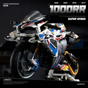 1000RR Heavy Duty Motorcycle Building Blocks Model Toys Sets Home Ornaments Collection Assembly Racing Motorbike Bricks Children Adult Holiday Gifts Construction Model