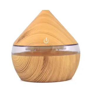 Volcanic Form Wood Grain Aroma Diffuser - USB Power Mini Humidifier with Natural Look, Quiet Operation, Portable for Home, Office Desktop