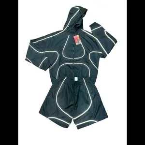 Reflective Windbreaker Jacket and Shorts Set Clothes Menswear