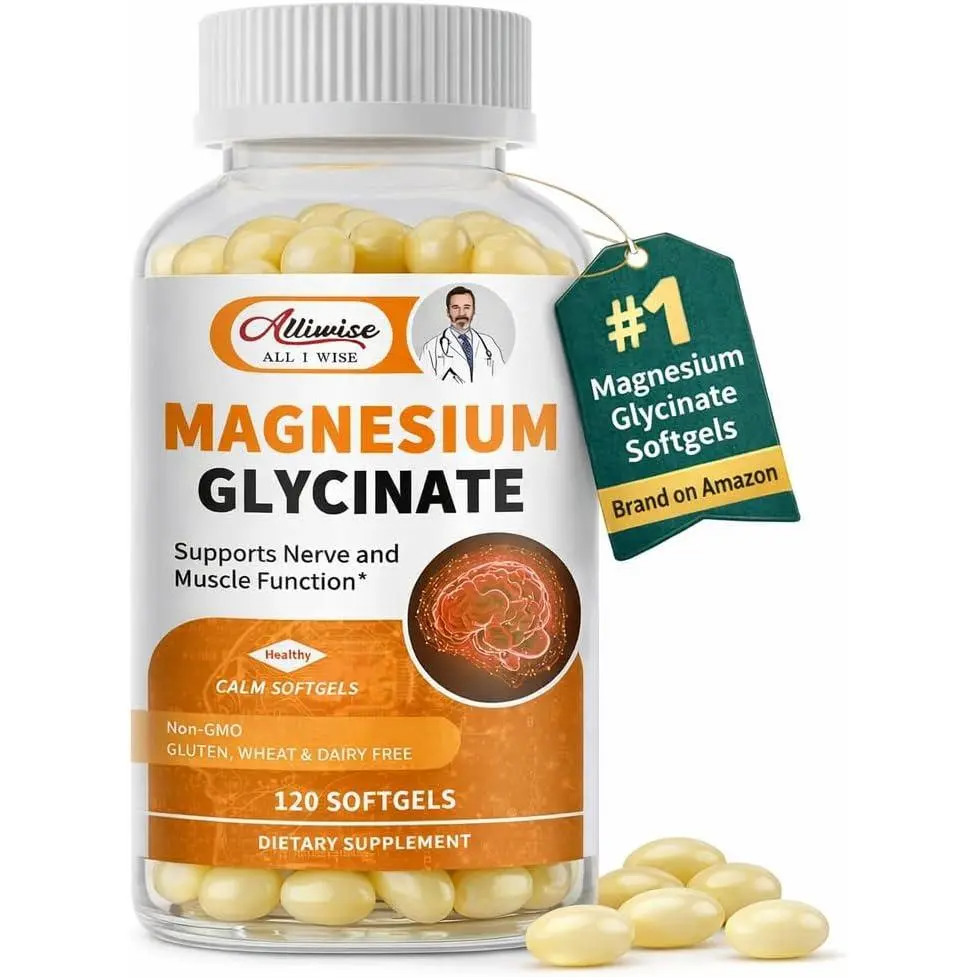 Magnesium Glycinate 400mg Softgels,Small Easy to Swallow Magnesium Capsules | Magnesium Glycinate Supplement with High Absorption, Small Easy-To-Swallow Softgels Support Sleep, Muscle and Daily Calm