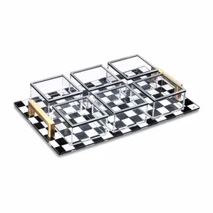 Onyx 6 Sectional Dip Bowl Set