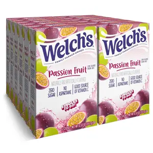 Welch's Singles To Go Passion Fruit Water Drink Mix Powder Sticks - 12 Boxes, 6 Packets Each, 72 Total Servings, Sugar-Free Refreshing Flavor