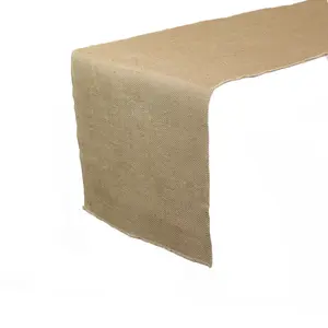13 x 108 inch Jute Burlap Table Runner Natural